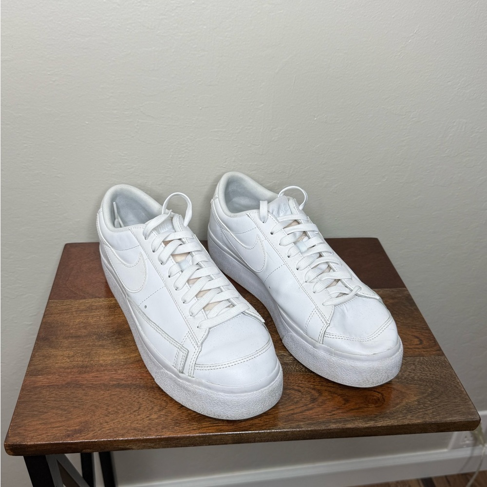 Nike White Women's Platform Blazer Sneakers